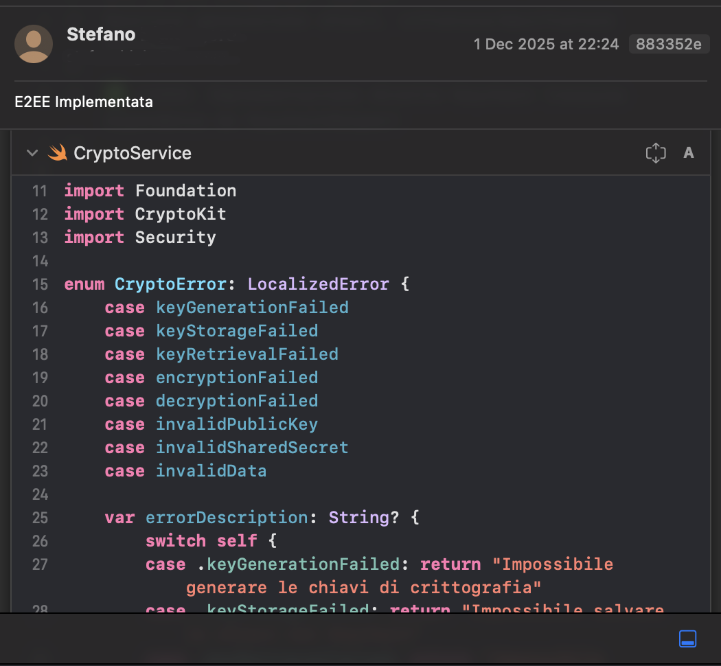 E2EE Implementata